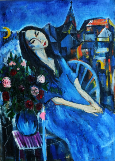 绘画 标题为“In street dream.” 由Hai Nguyen, 原创艺术品, 油
