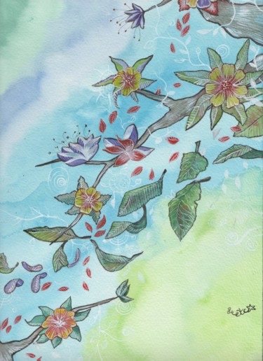 Peinture intitulée "41" par Elisabeth Tiffon (Eli TIFFON CUENCA), Œuvre d'art originale, Aquarelle