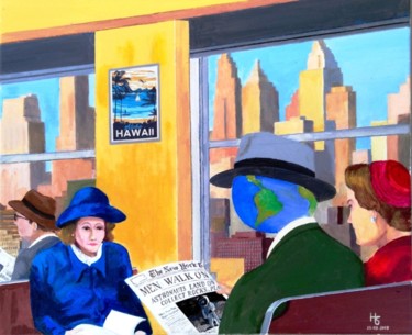 Peinture intitulée "News of the World -…" par Henri Sacchi, Œuvre d'art originale, Acrylique