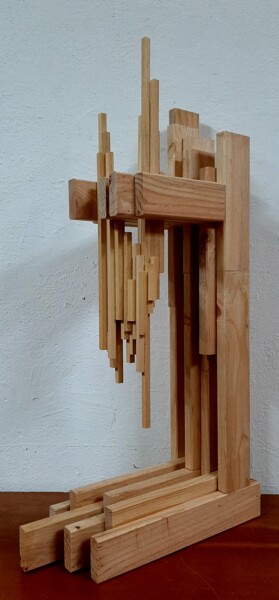 "Vibratio #25" başlıklı Heykel Alberto Simões De Almeida tarafından, Orijinal sanat, Ahşap