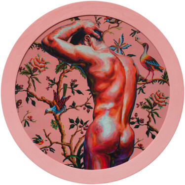 Balbyshev 'Nude on the Pink Background' EDITIONED PRINT 1/20 Printmaking titled "Balbyshev 'Nude on…" by Oleksandr Balbyshev, Original Artwork, Digital Print Mounted on Wood Stretcher f…