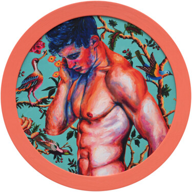 Balbyshev 'Blue-haired Boy with Birds' EDITIONED PRINT 02/20 Printmaking titled "Balbyshev 'Blue-hai…" by Oleksandr Balbyshev, Original Artwork, Digital Print Mounted on Wood Stretcher…