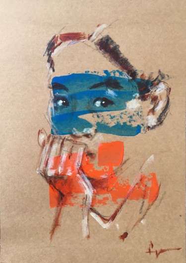 Painting titled "Double Couleur" by Dominique Dève, Original Artwork, Acrylic