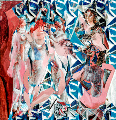 Arts numériques intitulée "La Rencontre" par Philippe Cadet, Œuvre d'art originale, Travail numérique 2D