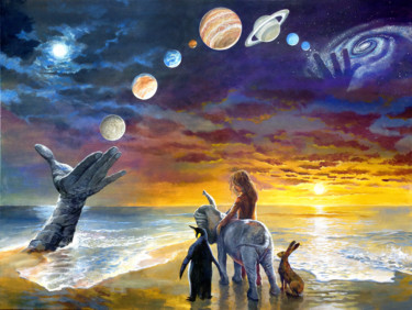 Peinture intitulée "The Juggler II" par Daniel Loveday, Œuvre d'art originale, Acrylique