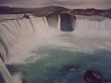GODAFOSS Painting titled "GODAFOSS" by Liubov Aristova, Original Artwork, Oil