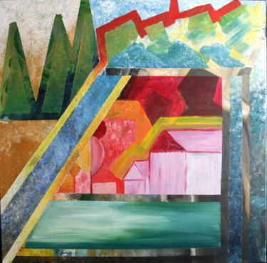 Peinture intitulée "Neuseeland" par Petra Sobotta, Œuvre d'art originale, Acrylique