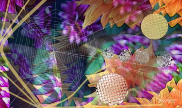 Arts numériques intitulée "Spider Lines" par Marc Bulyss, Œuvre d'art originale, Peinture numérique