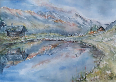 lac d'Arbey coucher de soleil