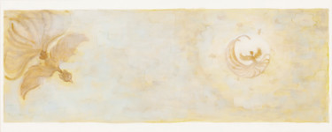 Painting titled "Envol du phénix ver…" by Priscilla Moore, Original Artwork, Pigments Mounted on Wood Panel