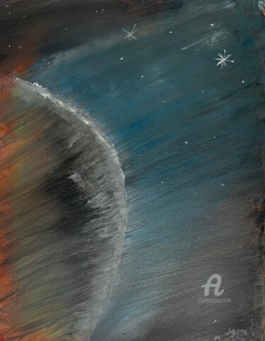 Painting titled "space puzzle" by Saud Ali Alassaf, Original Artwork, Oil