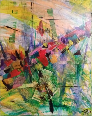 Painting titled "Cornfield" by Burkhard Baier, Original Artwork, Acrylic