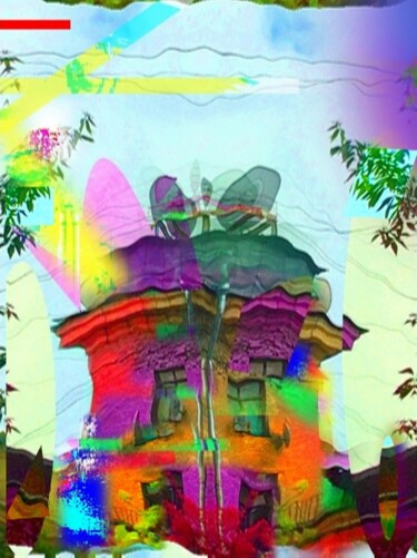 Цифровое искусство под названием "Strange house" - Vladimir Pi, Подлинное произведение искусства, Фотомонтаж