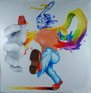 제목이 "Runing from self"인 미술작품 Amaretov로, 원작, 기름