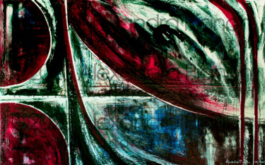 Painting titled "Man From The Moon -…" by Alexandra Pignon, Original Artwork, Lacquer