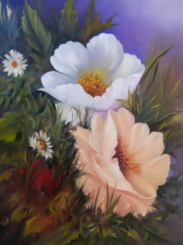 Delicate colors (40x30cm, oil painting, ready to hang) Painting titled "Delicate colors (40…" by Sergey Miqayelya, Original Artwork, Oil Mounted on Wood Stretcher frame