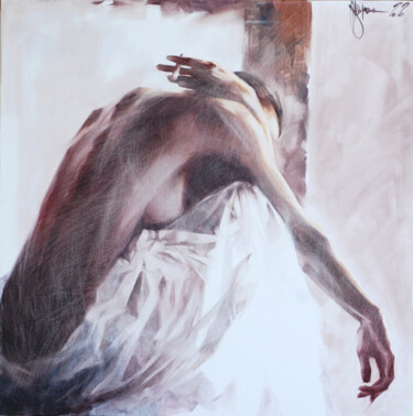 Morning joint. Painting titled "Morning joint." by Igor Shulman, Original Artwork, Oil Mounted on Wood Stretcher frame