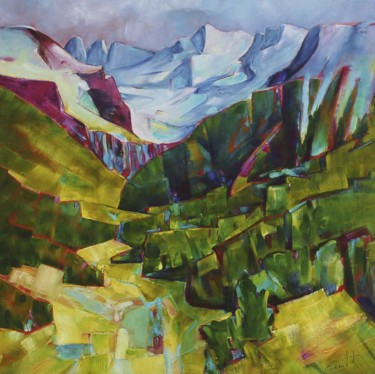 BELLEDONNE CHAMPS ROTIS Peinture intitulée "BELLEDONNE CHAMPS R…" par Philippe Graillot (TORGALLI), Œuvre d'art originale, Huile