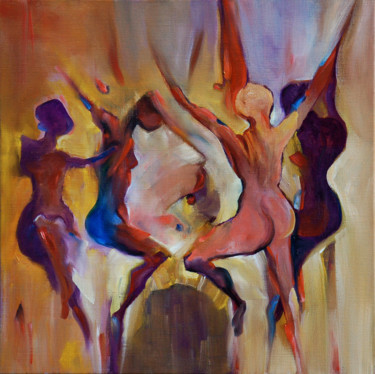 Peinture intitulée "DANSE DU FEU" par Philippe Graillot (TORGALLI), Œuvre d'art originale, Huile