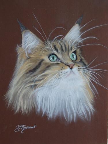 Drawing titled "Tendresse  - pastel…" by Patricia Giroldini Hyvernat, Original Artwork, Pastel
