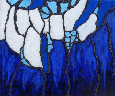 Roches bleues Painting titled "Roches bleues" by Sophie Ackermann, Original Artwork, Acrylic