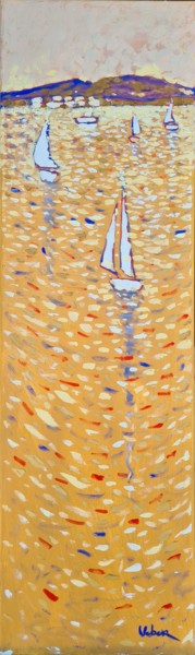 绘画 标题为“Window view” 由Oksana Veber, 原创艺术品, 油 安装在木质担架架上
