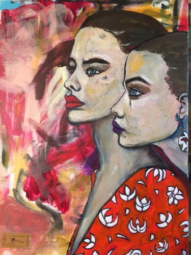 Pintura titulada "Fashion week ou l’a…" por Muriel Ho Paintings, Obra de arte original, Acrílico Montado en Bastidor de cami…