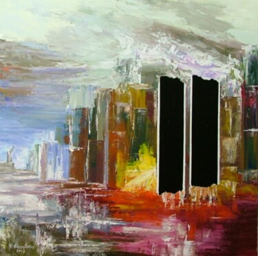 Peinture intitulée "Conséquences" par René Vincent-Viry, Œuvre d'art originale, Huile