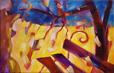 Peinture intitulée "BANC PUBLIC" par Philippe Graillot (TORGALLI), Œuvre d'art originale, Huile