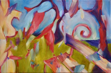 Peinture intitulée "JARDIN DE MER" par Philippe Graillot (TORGALLI), Œuvre d'art originale, Huile