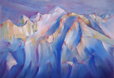 Peinture intitulée "LE MONT BLANC" par Philippe Graillot (TORGALLI), Œuvre d'art originale, Huile