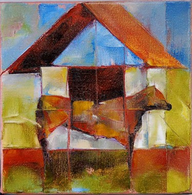 Peinture intitulée "LA VACHE" par Philippe Graillot (TORGALLI), Œuvre d'art originale, Huile