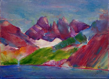 Peinture intitulée "LES TROIS PICS DE B…" par Philippe Graillot (TORGALLI), Œuvre d'art originale, Huile