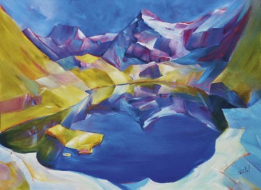 Peinture intitulée "LAC DU PETIT DOMENO…" par Philippe Graillot (TORGALLI), Œuvre d'art originale, Huile