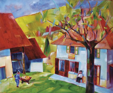Peinture intitulée "GIROUX" par Philippe Graillot (TORGALLI), Œuvre d'art originale, Huile