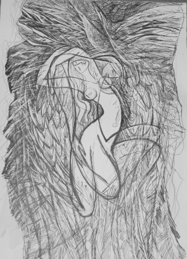 Рисунок под названием "без названия_20" - Oksana Prudnikova, Подлинное произведение искусства, Гелевая ручка