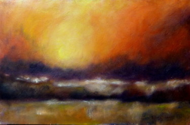 Painting titled "Paysage imaginaire…" by Bernard Des Roseaux, Original Artwork, Oil