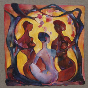 CAUSEUSES Peinture intitulée "CAUSEUSES" par Philippe Graillot (TORGALLI), Œuvre d'art originale, Huile