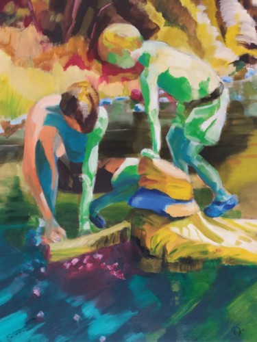 Peinture intitulée "Semois" par Marc Declercq, Œuvre d'art originale, Huile