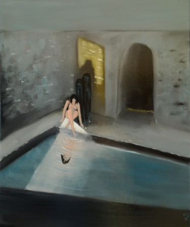 Peinture intitulée "Hammam..." par Jean-Marie Reynaud (jmry), Œuvre d'art originale, Huile Monté sur Châssis en bois