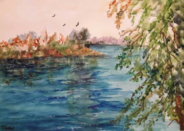 Escaroupim Pintura intitulada "Escaroupim" por Isabel Alfarrobinha, Obras de arte originais, Aquarela