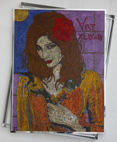 MARIANNE / CADRE-DÉCALÉ-JARECKI D ALU INPI-2020 Peinture intitulée "MARIANNE / CADRE-DÉ…" par Marjinal Artiste Peintre Décalé Français, Œuvre d'art originale, Acrylique