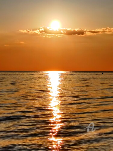 Photographie intitulée "Mer d'Or en Baie de…" par Patrice Le Gall, Œuvre d'art originale, Photographie non manipulée