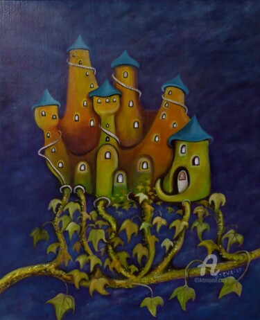 Eco-logis Painting titled "Eco-logis" by Brigitte Conan (Steva), Original Artwork, Oil