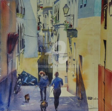 La promenade des chiens dans le quartier Barrio del Populo