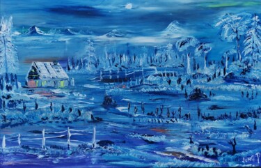 Peinture intitulée "Paradis blanc" par Pascal Jung, Œuvre d'art originale, Huile