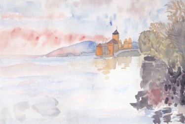 Château sur un lac
