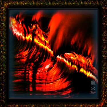Digital Arts titled "Légende du Dragon d…" by Tyfhaan Yk, Original Artwork, Digital Painting