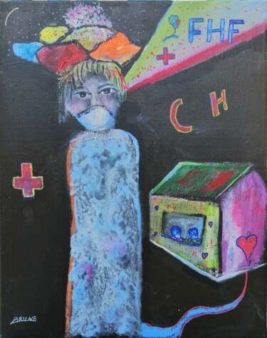 Peinture intitulée "Fin de service" par Bruno Briatte, Œuvre d'art originale, Acrylique