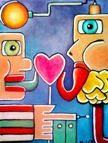 Peinture intitulée "SUCETTE" par Sylvain Guillot (Molley), Œuvre d'art originale, Huile